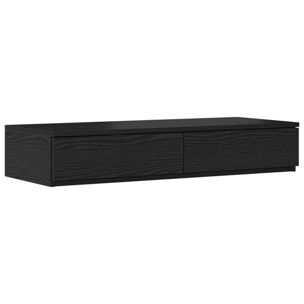 vidaXL Κρεβάτι με Αποθηκευτικό Χώρο Μαύρο Δρυς 90x190 εκ.