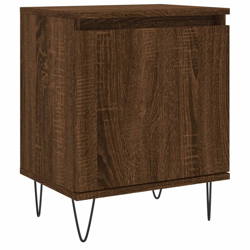 vidaXL Κομοδίνο Καφέ Δρυς 40 x 30 x 50 εκ. από Επεξεργασμένο Ξύλο