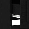 vidaXL Βιβλιοθήκη Μαύρη Οξυά 132 x 35.5 x 103.5 εκ Επεξεργασμένο ξύλο