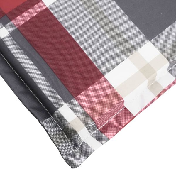 vidaXL Μαξιλάρι Ξαπλώστρας Κόκκινο Καρό 200x60x3 εκ. από Ύφασμα Oxford