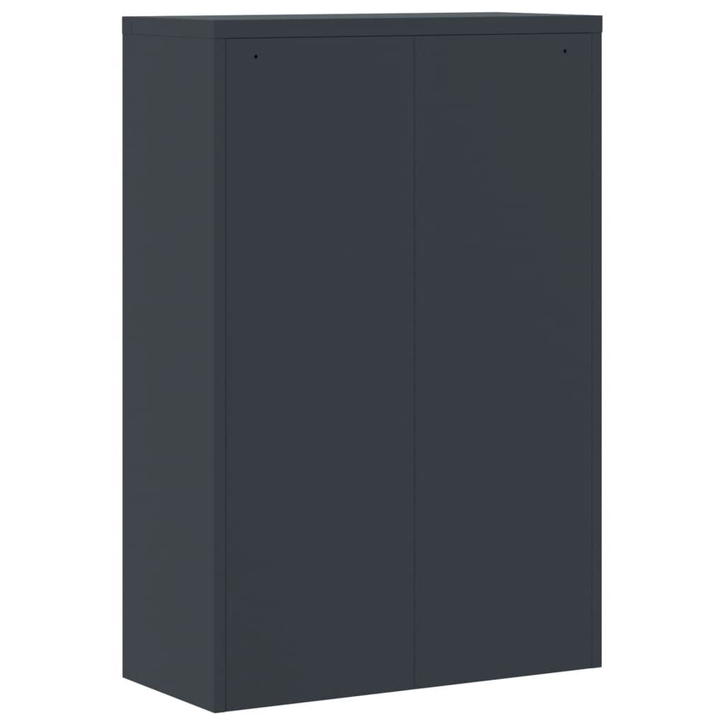 vidaXL Αρχειοθήκη Ανθρακί και Λευκή 90 x 40 x 140 εκ. Ατσάλινη