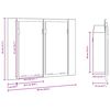 vidaXL Καθρέφτης Μπάνιου με LED Γυαλιστερό Λευκό 60x12x45 εκ.Ακρυλικός