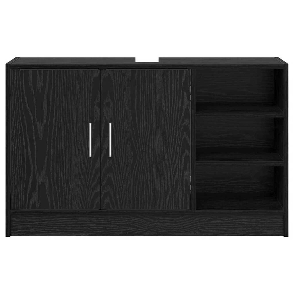 vidaXL Ντουλάπι Νιπτήρα Μαύρη Οξυά 90 x 29 x 55 εκ. Επεξεργασμένο ξύλο
