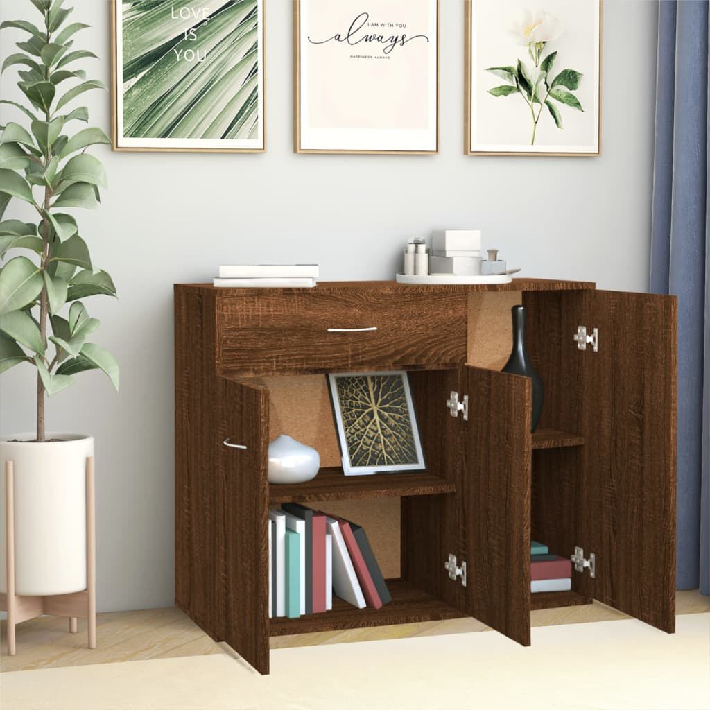 vidaXL Μπουφές Καφέ Δρυς 88 x 30 x 70 εκ. από Επεξεργασμένο Ξύλο