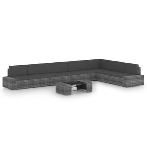 vidaXL &Sigma;&alpha;&lambda;ό&nu;&iota; &Kappa;ή&pi;&omicron;&upsilon; 8 &Tau;&epsilon;&mu;&alpha;&chi;ί&omega;&nu; &Gamma;&kappa;&rho;&iota; &alpha;&pi;ό &Sigma;&upsilon;&nu;&theta;&epsilon;&tau;&iota;&kappa;ό &Rho;&alpha;&tau;ά&nu; &mu;&epsilon; &Mu;&alpha;&xi;&iota;&lambda;ά&rho;&iota;&alpha;