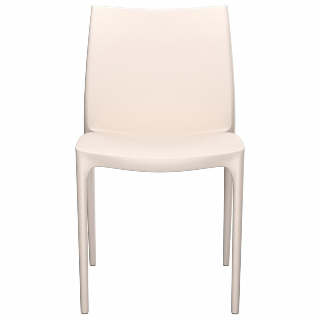 vidaXL Καρέκλες Κήπου 2 τεμ. Κρεμ 50 x 46 x 80 εκ. από Πολυπροπυλένιο