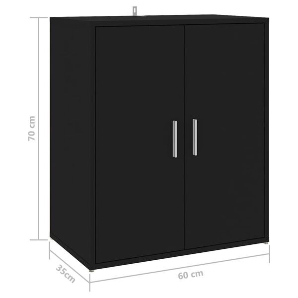 vidaXL Παπουτσοθήκη Μαύρη 60 x 35 x 70 εκ. από Επεξ. Ξύλο