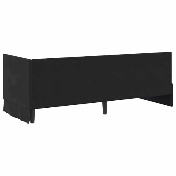 vidaXL Κρεβάτι Γωνίας με κεφαλάρι Μαύρο 80 x 200 cm Βελούδο
