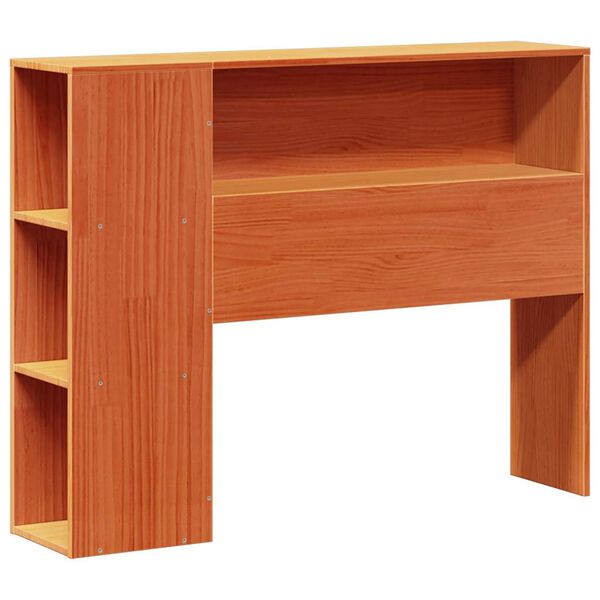 vidaXL Κρεβάτι Βιβλιοθήκη Χωρίς Στρώμα Καφέ 75x190 εκ Μασίφ Πεύκο