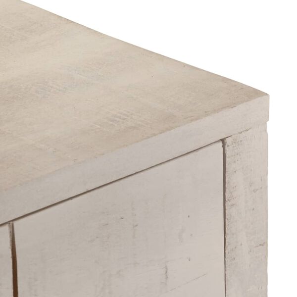 vidaXL Τραπέζι Κονσόλα Λευκό 110x35x75 εκ. Μασίφ Ξύλο Μάνγκο