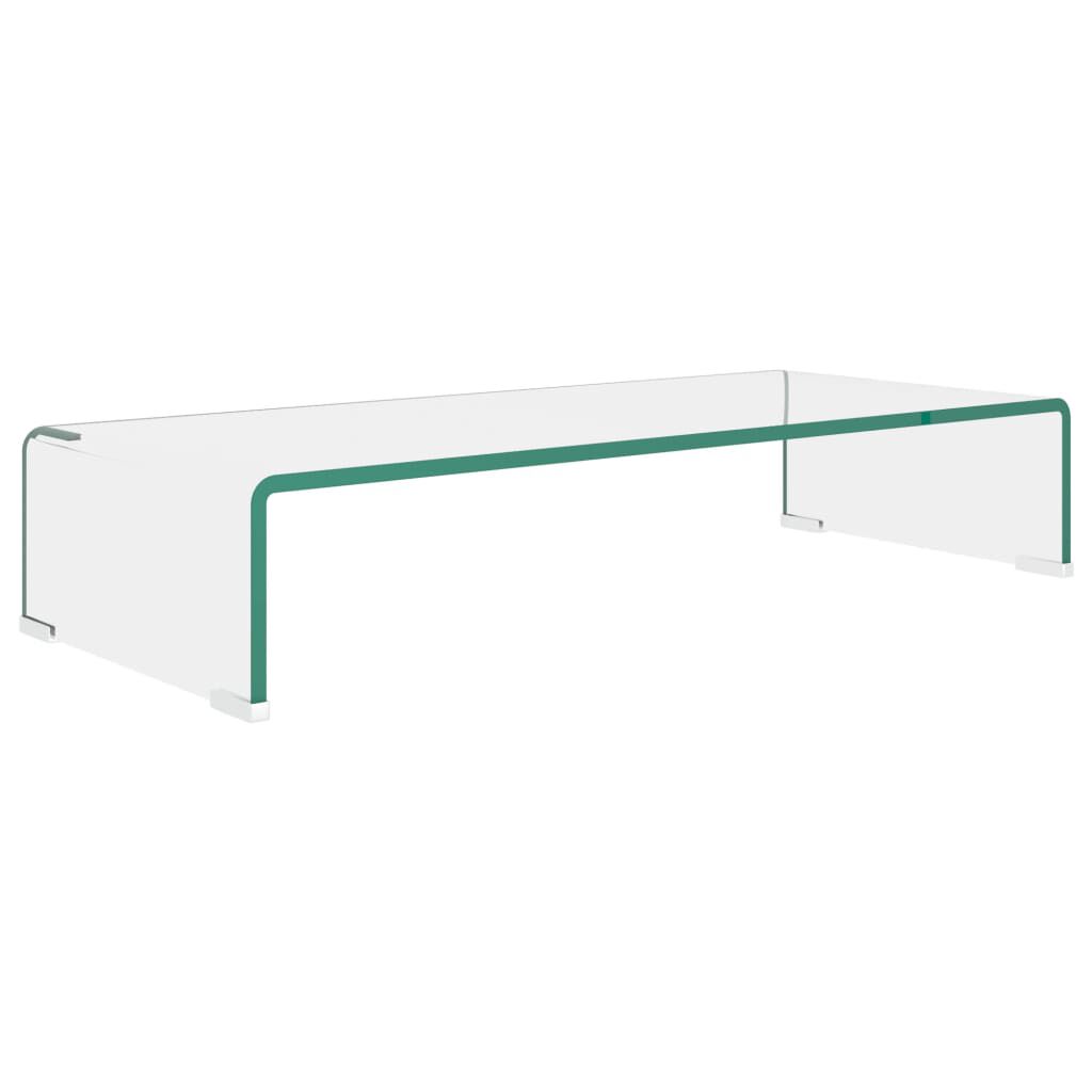 vidaXL Βάση Τηλεόρασης/Οθόνης Διάφανη 70 x 30 x 13 εκ. Γυάλινη