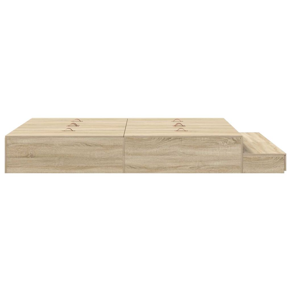 vidaXL Κρεβάτι Αποθήκευσης σε Χρώμα Σοένα 135x190 εκ.