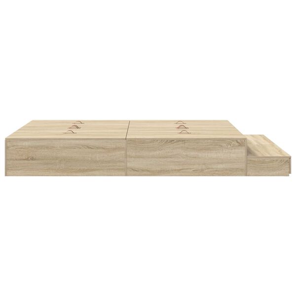 vidaXL Κρεβάτι Αποθήκευσης σε Χρώμα Σοένα 135x190 εκ.
