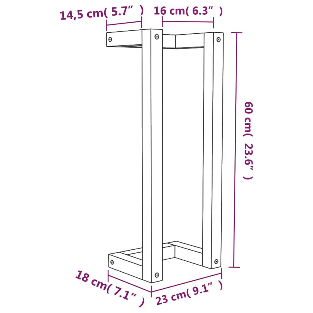 vidaXL Πετσετοκρεμάστρα Λευκή 23x18x60 εκ. από Μασίφ Ξύλο Πεύκου
