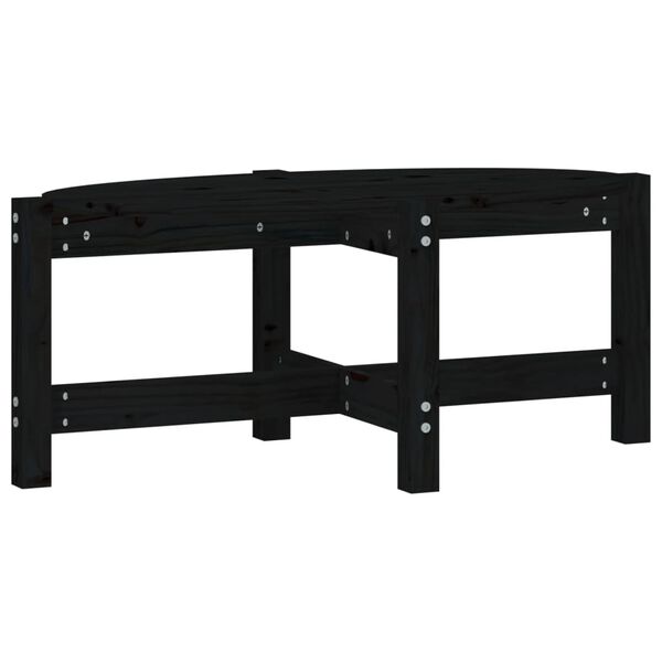 vidaXL Τραπεζάκι Σαλονιού Μαύρο 87x48x35 εκ. από Μασίφ Ξύλο Πεύκου