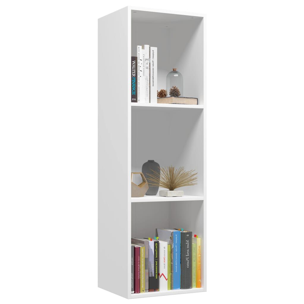 vidaXL Βιβλιοθήκη/Έπιπλο Τηλεόρασης Λευκό 36x30x114 εκ. Επεξ. Ξύλο