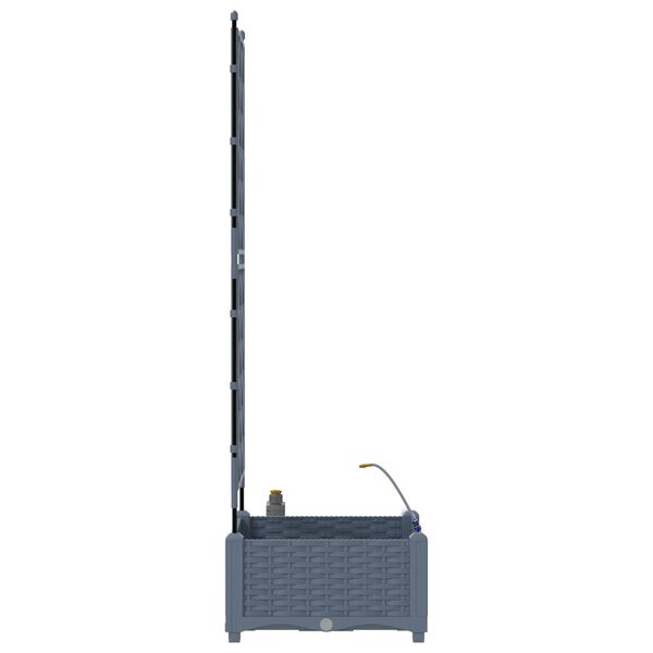 vidaXL Γλάστρες Κήπου 1 τεμ Ανοιχτό γκρι 40 x 40 x 126 cm Πλαστικό