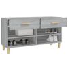 vidaXL Παπουτσοθήκη Γκρι Sonoma 102x35x55 εκ. από Επεξεργασμένο Ξύλο