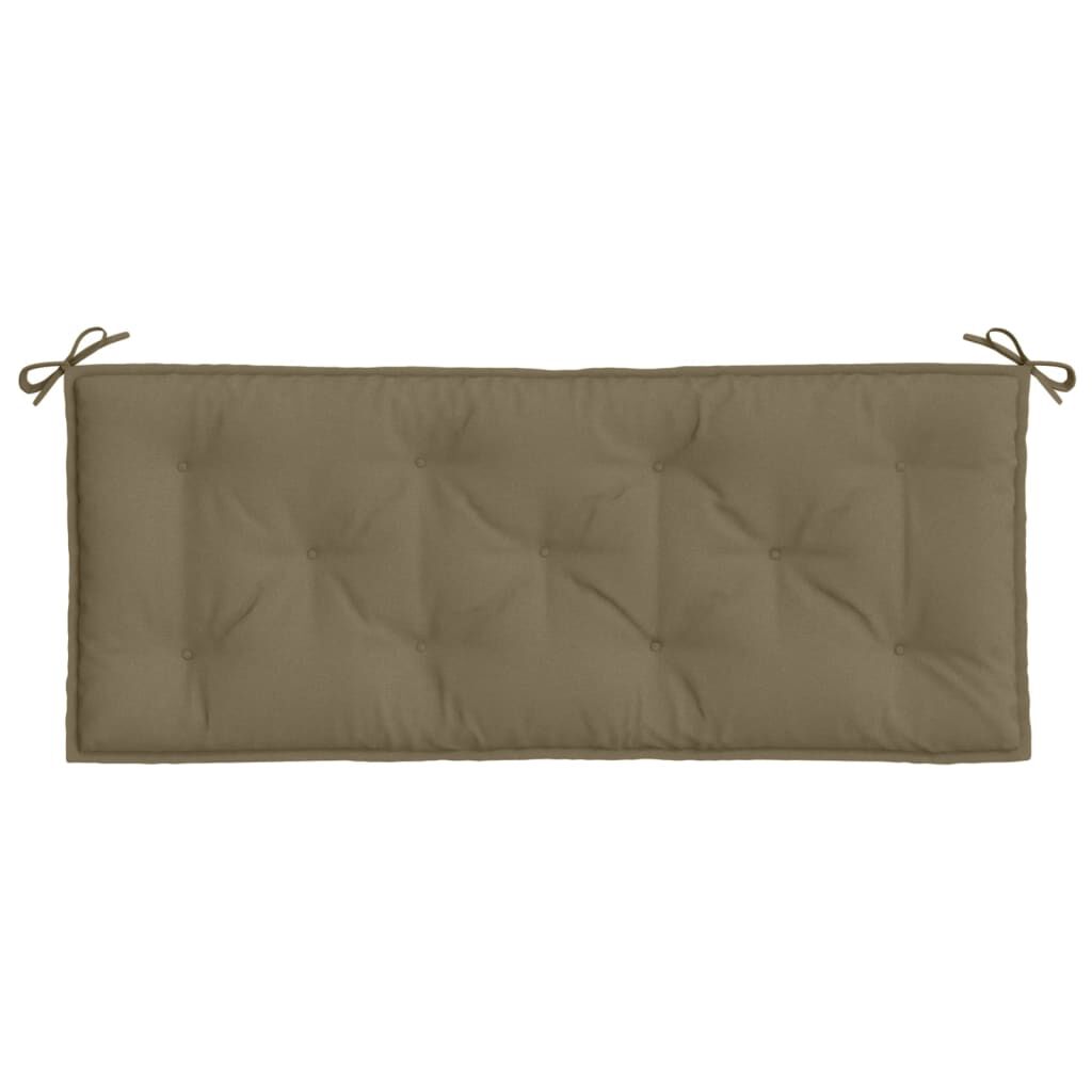 vidaXL Μαξιλάρια Πάγκου Κήπου 2 τεμ. Taupe Μελανζέ 120x50x7 εκ. Ύφ.