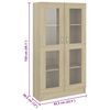 vidaXL Βιτρίνα Χρώμα Sonoma Δρυς 82,5 x 30,5 x 150 εκ. Επεξ. Ξύλο