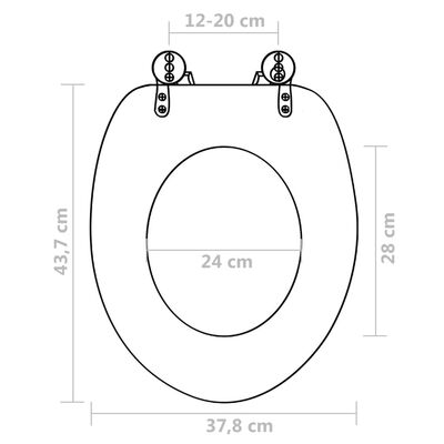 vidaXL Καλύμματα Λεκάνης με Soft Close 2 τεμ. Σχέδιο Σαβάνα MDF