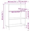 vidaXL Βιβλιοθήκη Γυαλιστερό Λευκό 69,5x32,5x90 εκ. Επεξεργασμένο Ξύλο