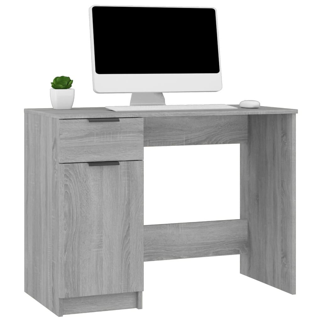 vidaXL Γραφείο Γκρι Sonoma 100x50x75 εκ. από Επεξεργασμένο Ξύλο