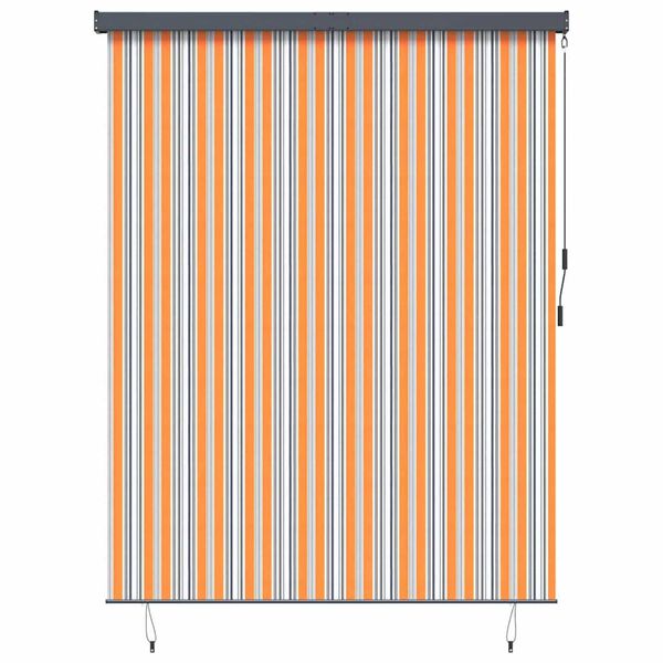 vidaXL Εξωτερικό ρολό Striped Κίτρινο και μπλε 200 x 250 εκ. ύφασμα