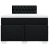 vidaXL Κρεβάτι Boxspring με Στρώμα Μαύρο 120x200 εκ. Υφασμάτινο