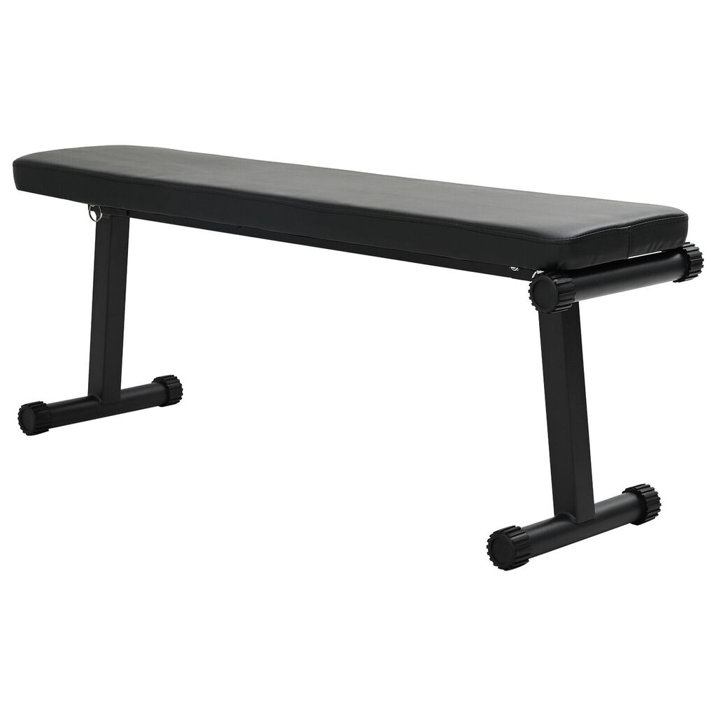 vidaXL Αναδιπλούμενος Πάγκος Βάρη 100 kg Μαύρος 107x27x41 cm Ατσάλι