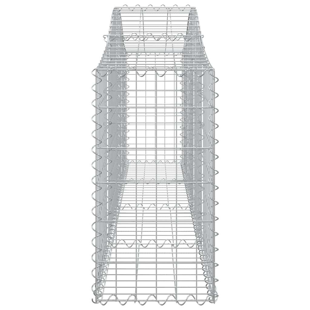 vidaXL Συρματοκιβώτια Τοξωτά 2 τεμ. 200x30x60/80 εκ. Γαλβαν. Ατσάλι