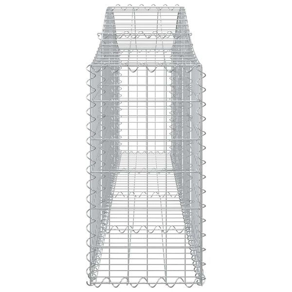 vidaXL Συρματοκιβώτια Τοξωτά 2 τεμ. 200x30x60/80 εκ. Γαλβαν. Ατσάλι