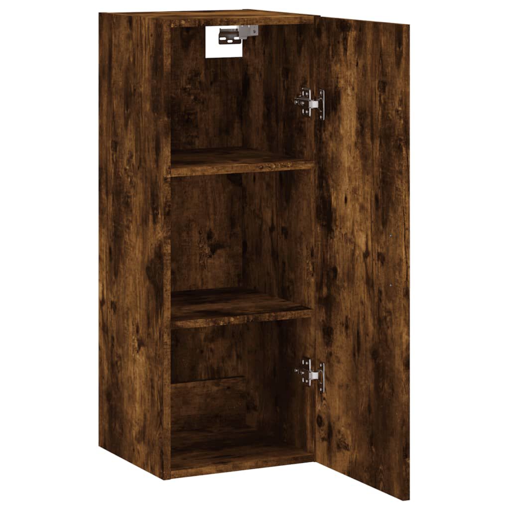 vidaXL Ντουλάπι Τοίχου Καπνιστή Δρυς 34,5 x 34 x 90 εκ.
