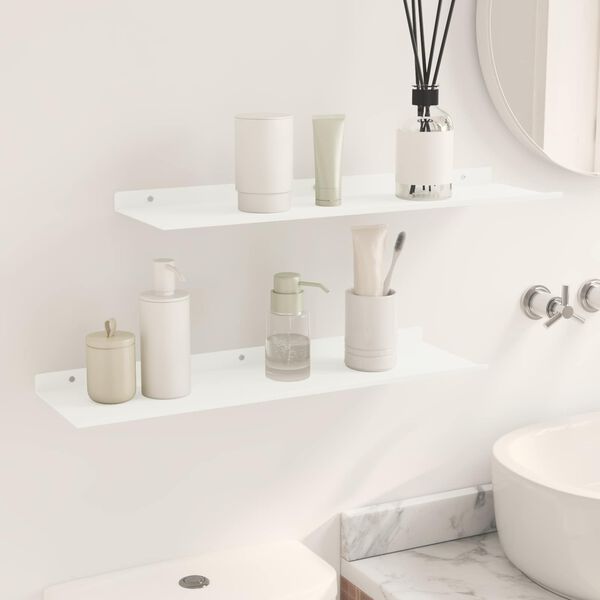 vidaXL &Pi;&lambda;&omega;&tau;ό &rho;ά&phi;&iota; &Epsilon;&pi;&iota;&tau;&omicron;ί&chi;&iota;&omicron; 2 pcs &Lambda;&epsilon;&upsilon;&kappa;ό&sigmaf; 60 x 18 x 2,5 &epsilon;&kappa;. &Alpha;&tau;&sigma;ά&lambda;&iota;