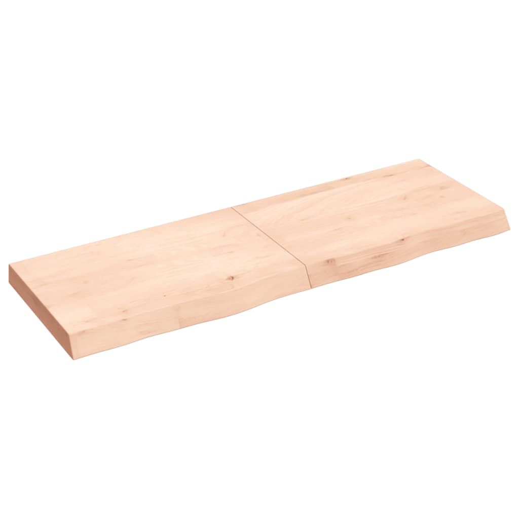vidaXL Επιφάνεια Τραπεζιού 120x40x(2-6)εκ Ακατέργαστο Μασίφ Ξύλο Δρυός