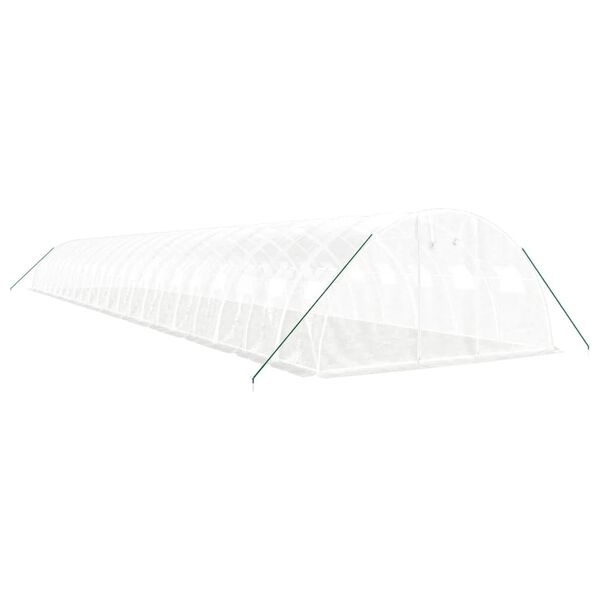 vidaXL Θερμοκήπιο Λευκό 88 μ² 22 x 4 x 2 μ. με Ατσάλινο Πλαίσιο