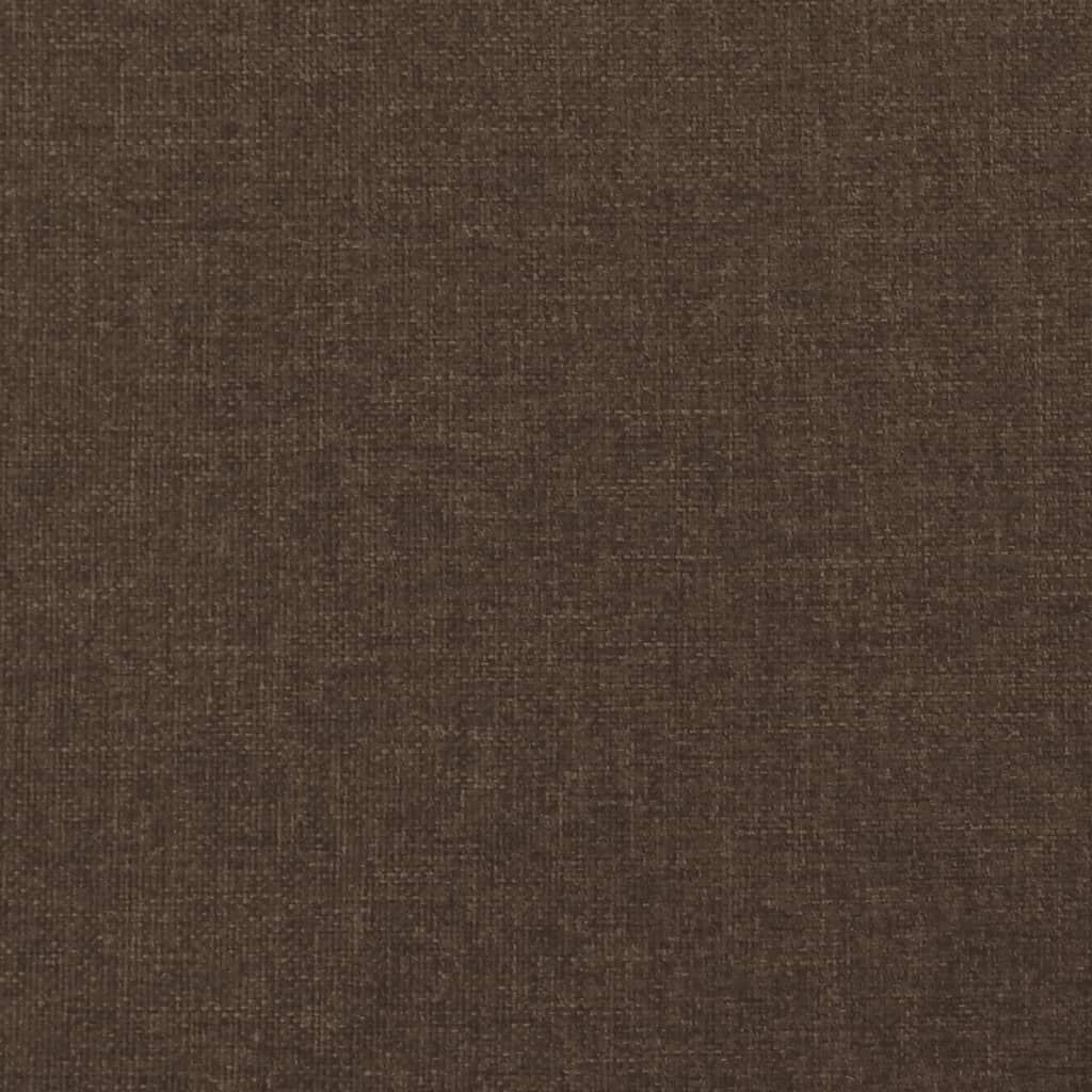 vidaXL Κρεβάτι Boxspring με Στρώμα Σκούρο Καφέ 120x190 εκ Υφασμάτινο