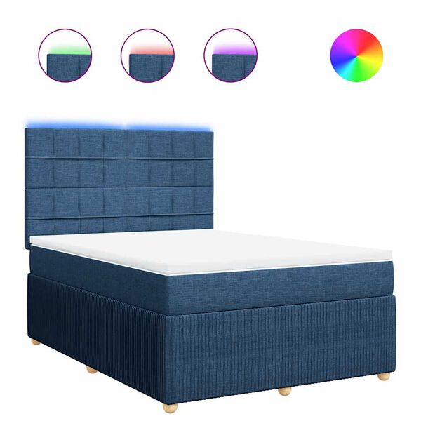 vidaXL &Kappa;&rho;&epsilon;&beta;ά&tau;&iota; Boxspring &mu;&epsilon; &Sigma;&tau;&rho;ώ&mu;&alpha; &Mu;&pi;&lambda;&epsilon; 140x200 &epsilon;&kappa;. &Upsilon;&phi;&alpha;&sigma;&mu;ά&tau;&iota;&nu;&omicron;