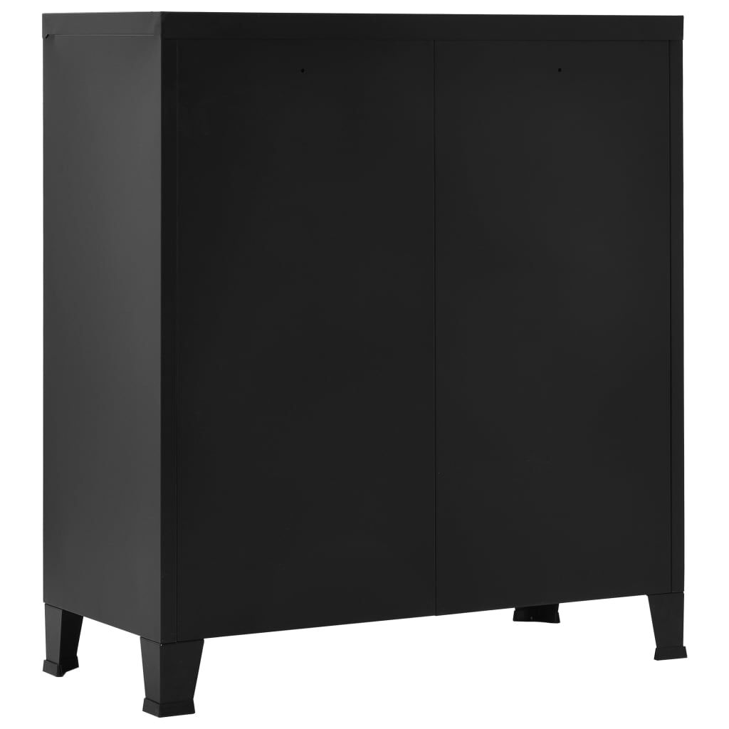 vidaXL Αρχειοθήκη Βιομηχανικού Στιλ Μαύρη 90 x 40 x 100 εκ. Ατσάλινη