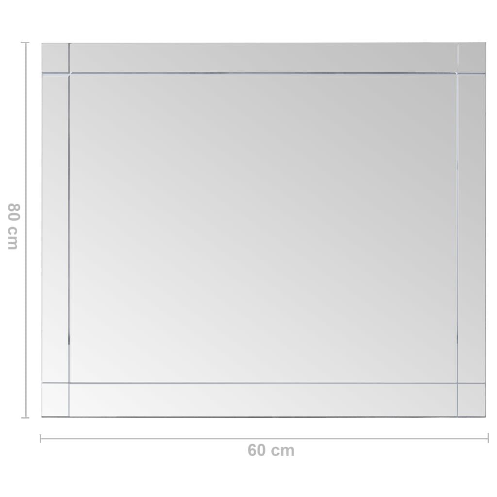 vidaXL Καθρέφτης Τοίχου 80 x 60 εκ. Γυάλινος