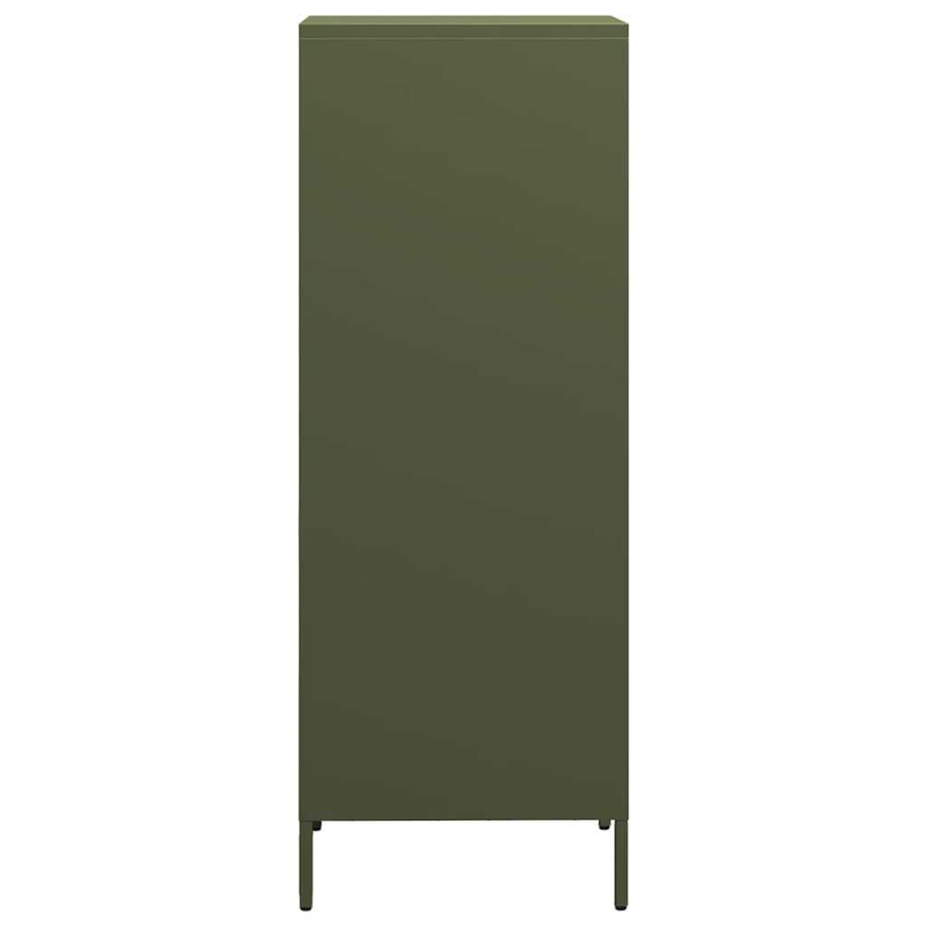 vidaXL Ντουλάπι Πράσινο Λαδί 35x39x103,5 εκ. από Ατσάλι