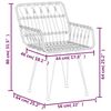 vidaXL Καρέκλες Κήπου 2 τεμ. 56 x 64 x 80 εκ. Ρατάν Πολυαιθυλενίου