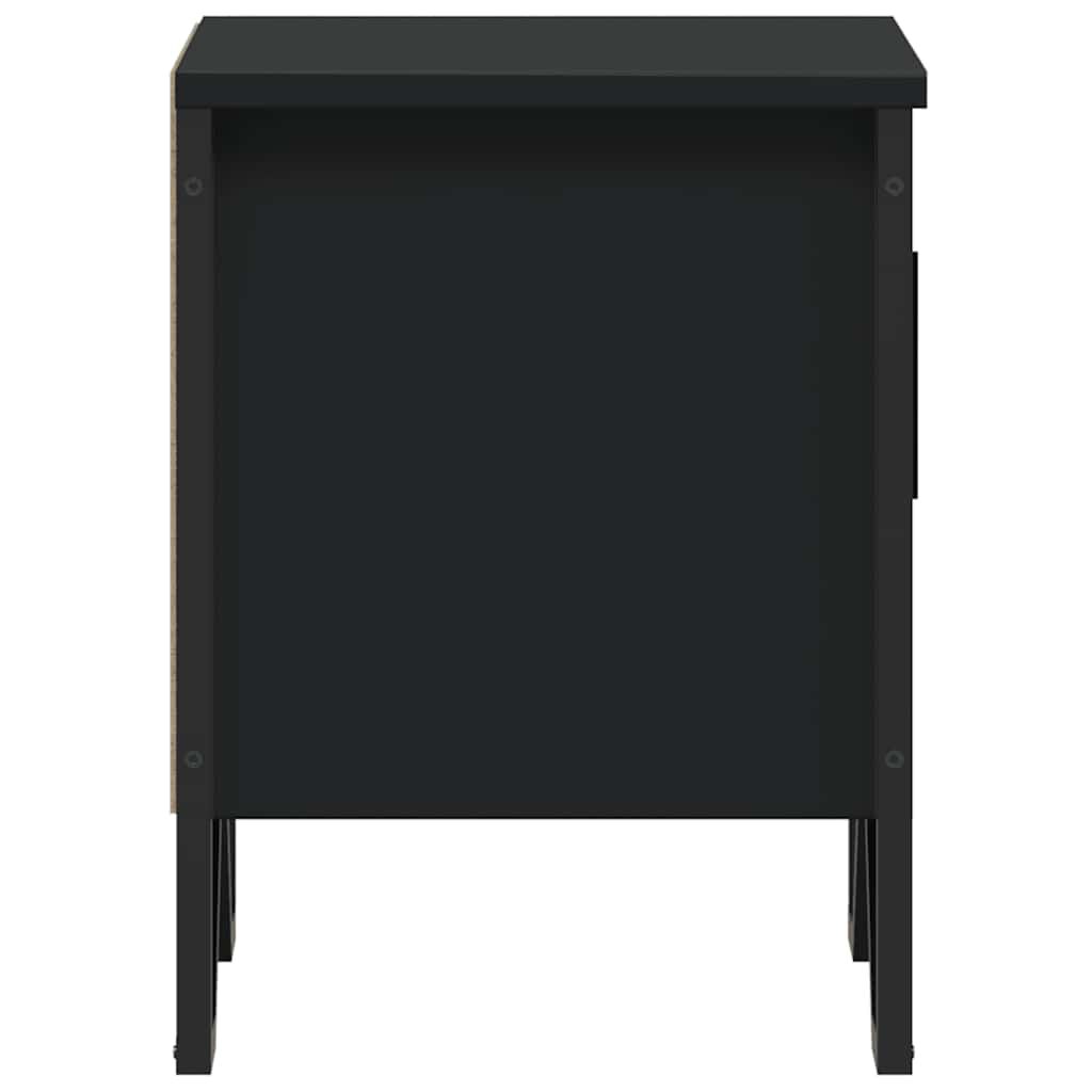 vidaXL Κομοδίνο Μαύρο 40 x 30 x 40 εκ. από Επεξεργασμένο Ξύλο