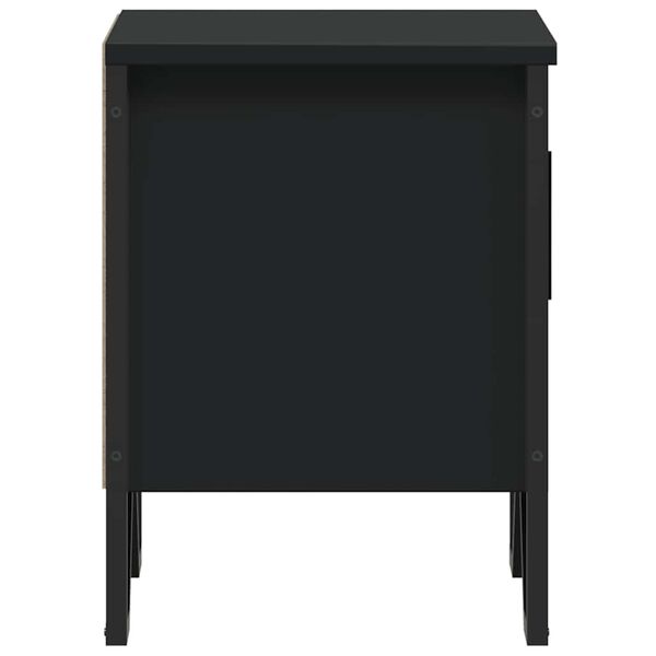vidaXL Κομοδίνο Μαύρο 40 x 30 x 40 εκ. από Επεξεργασμένο Ξύλο