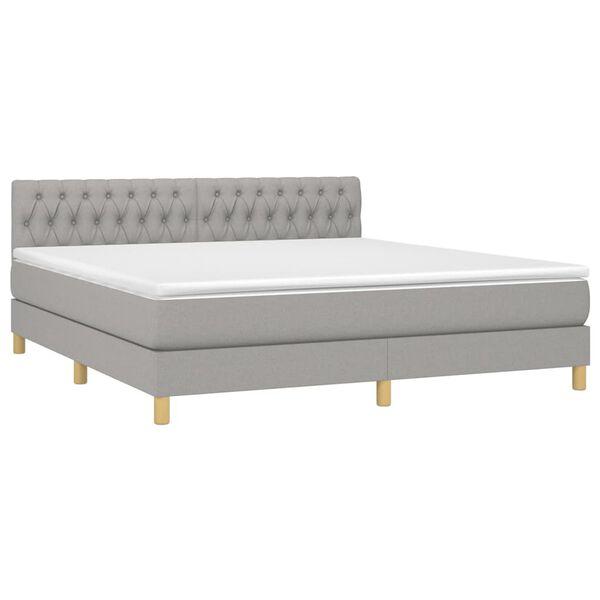 vidaXL &Kappa;&rho;&epsilon;&beta;ά&tau;&iota; Boxspring &mu;&epsilon; &Sigma;&tau;&rho;ώ&mu;&alpha; &Alpha;&nu;&omicron;&iota;&chi;&tau;ό &Gamma;&kappa;&rho;&iota; 180x200 &epsilon;&kappa;. &Upsilon;&phi;&alpha;&sigma;&mu;ά&tau;&iota;&nu;&omicron;