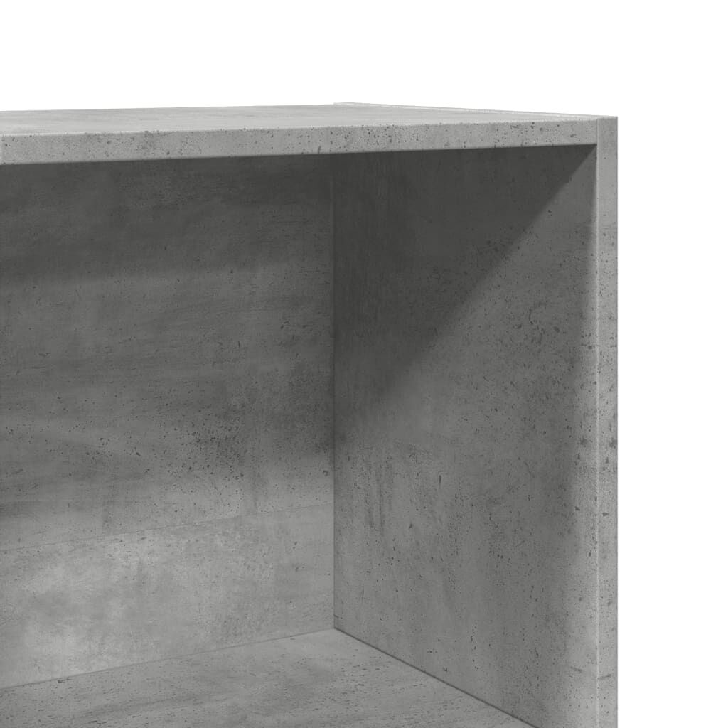 vidaXL Βιβλιοθήκη Γκρι Σκυροδέματος 40x30x114 εκ. Επεξεργ. Ξύλο