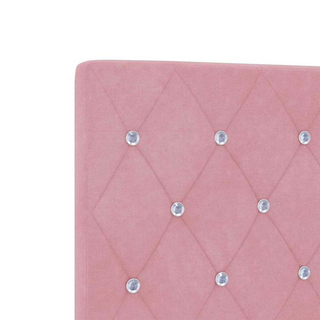 vidaXL Βελούδινο Κεφαλάρι Argyle με κεφαλάρι Ροζ 90 cm Βελούδο