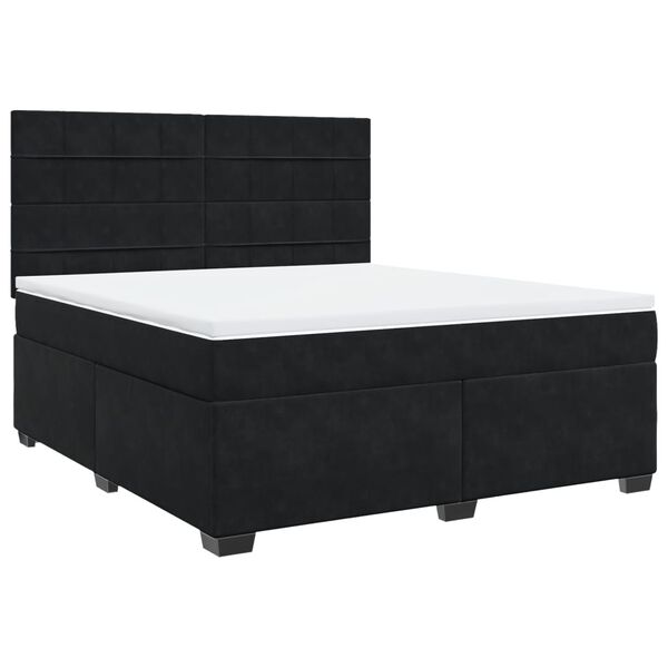 vidaXL &Kappa;&rho;&epsilon;&beta;ά&tau;&iota; Boxspring &mu;&epsilon; &Sigma;&tau;&rho;ώ&mu;&alpha; &Mu;&alpha;ύ&rho;&omicron; 180x200 &epsilon;&kappa;. &Beta;&epsilon;&lambda;&omicron;ύ&delta;&iota;&nu;&omicron;