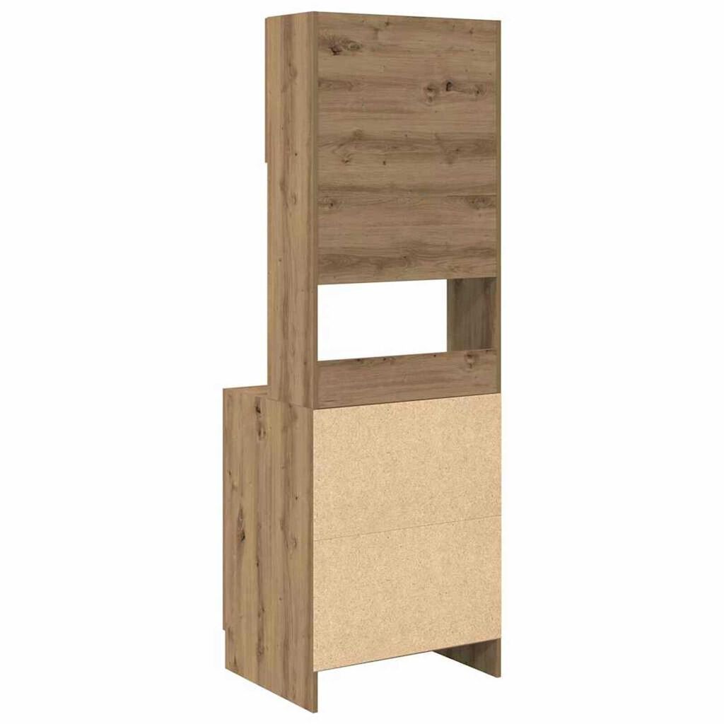vidaXL Ντουλάπα Κουζίνας με ράφι artisan δρυς 60 x 50 x 180 εκ