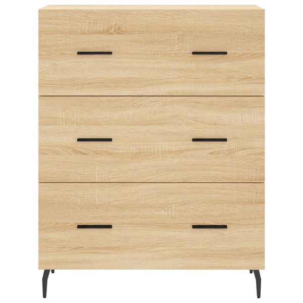 vidaXL Ντουλάπι Sonoma δρυς 69,5 x 34 x 180 εκ. από Επεξεργασμένο Ξύλο